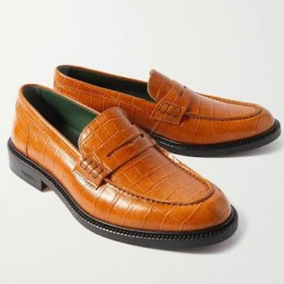 vinny’s Other - Men’s Vinny’s “Townee” leather crocodile brown loafers Sz 40